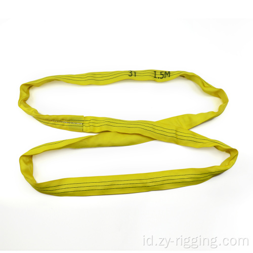 Sling anyaman bulat poliester tahan lama kuat